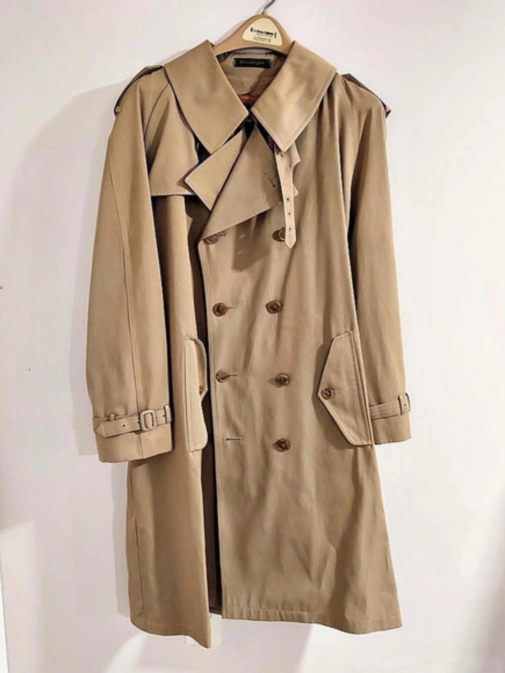 Harbor Master Men's Trench Coat Beige Size 42 Short